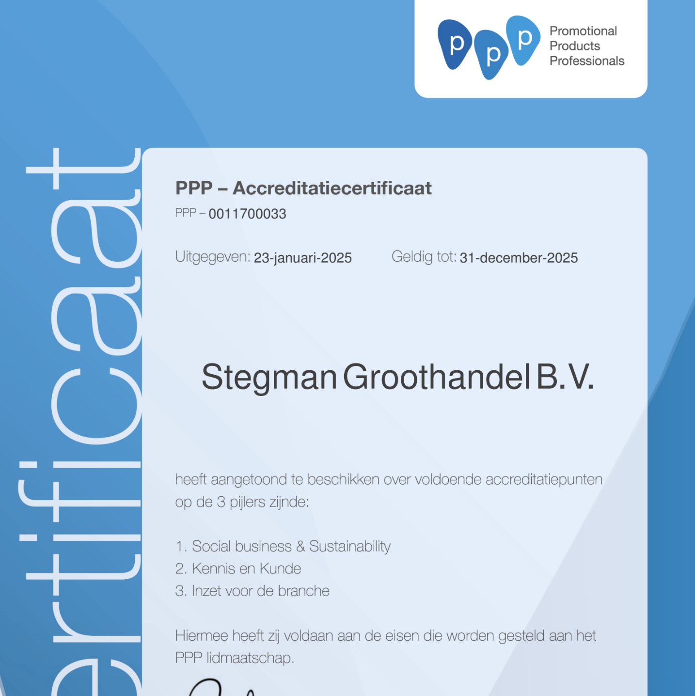 PPP Lidmaatschap Stegman
